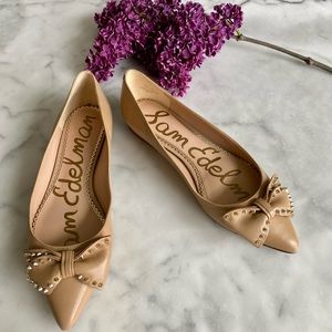 Sam Edelman Raisa Pointy Studded Bow Flat
